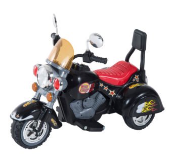 6V Kids Electric Motorbike Child Ride On Toy w/ Lights Sound Black HOMCOM